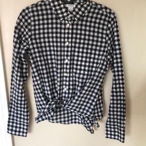 Plaid J. Crew Button Down with Tie